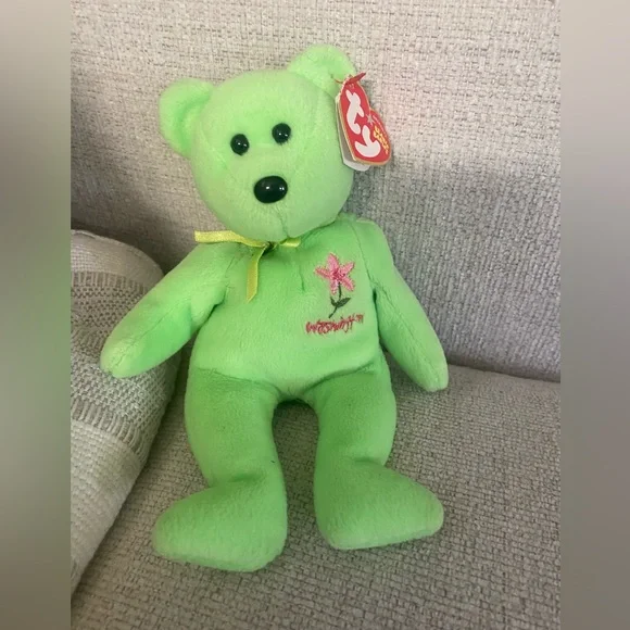 Toys | Rare Ty Beanie Baby Washington Rhododendron 205 Mint Green | Poshmark